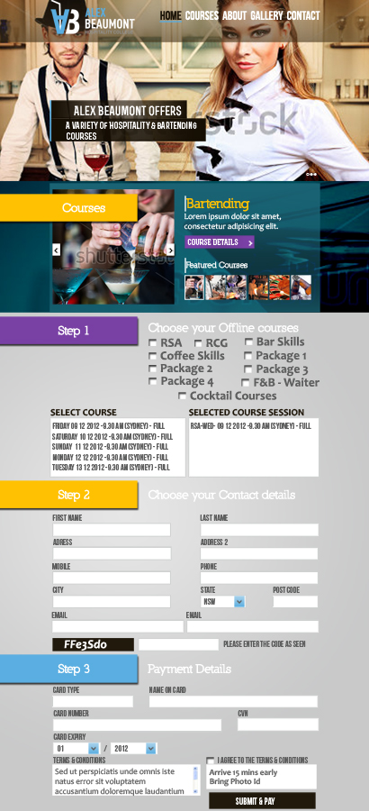 Web-Design von Gargi Datta Banik für Alex Beaumont Hospitality College | Design #1279926