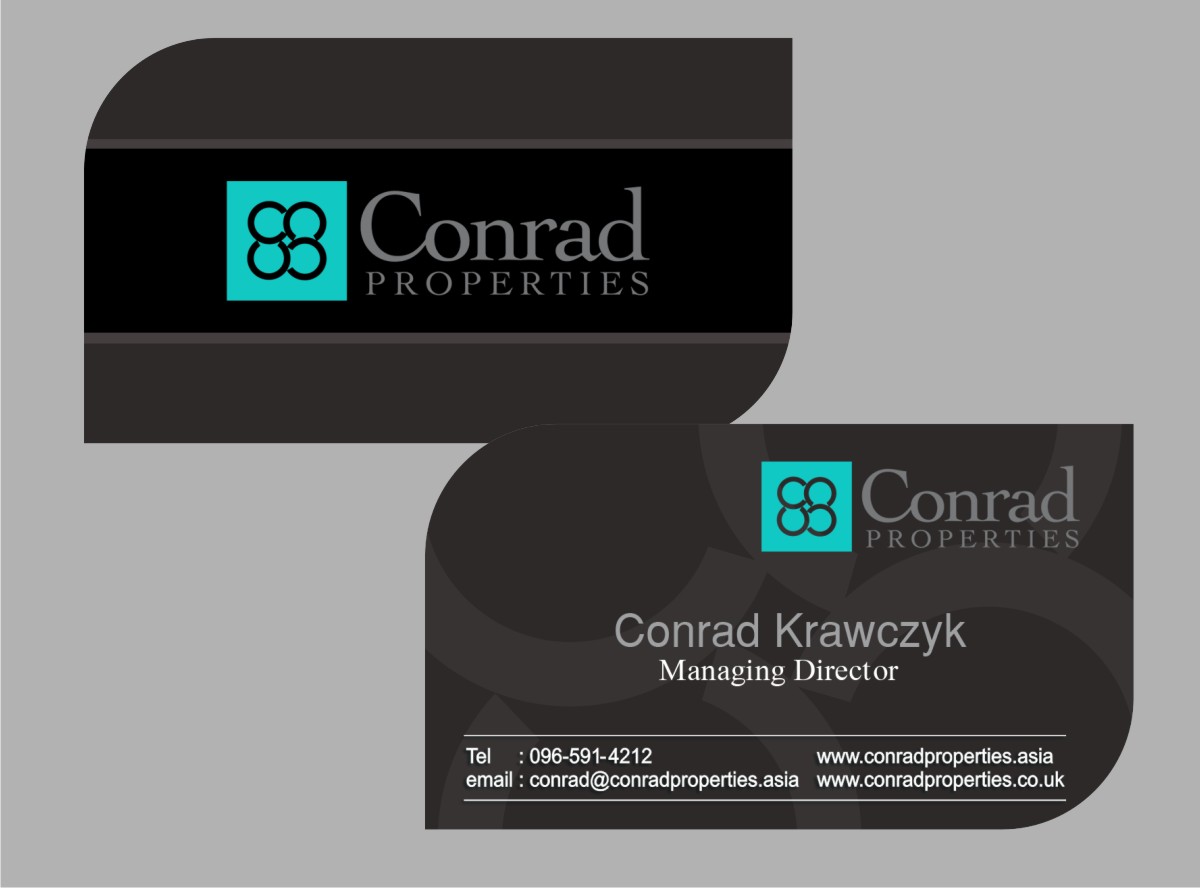 Business Card Design by Ron_Hab Graphics for Conrad Properties | Design #4355814