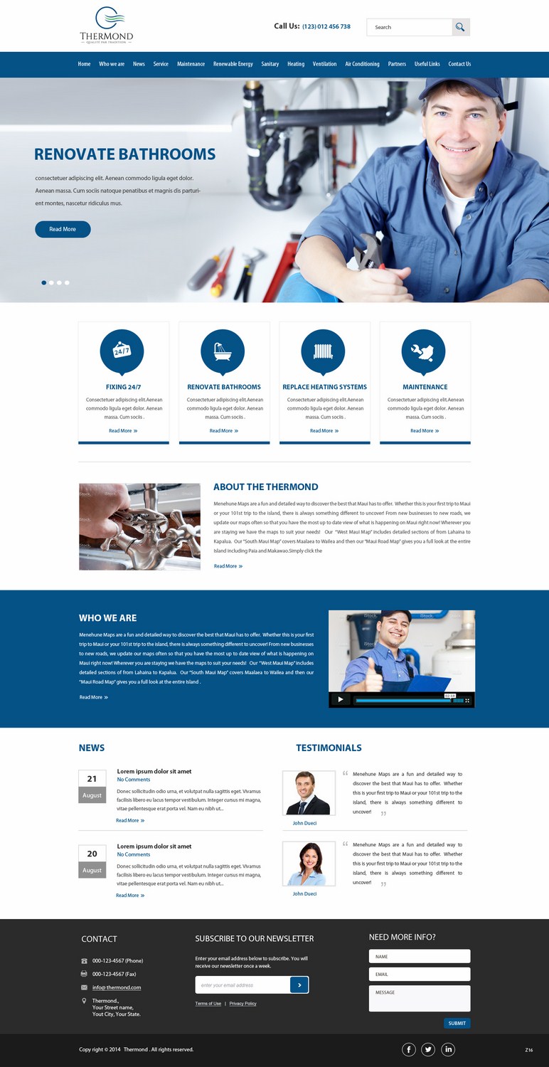 Web Design par pb pour TherMond | Design #4356497