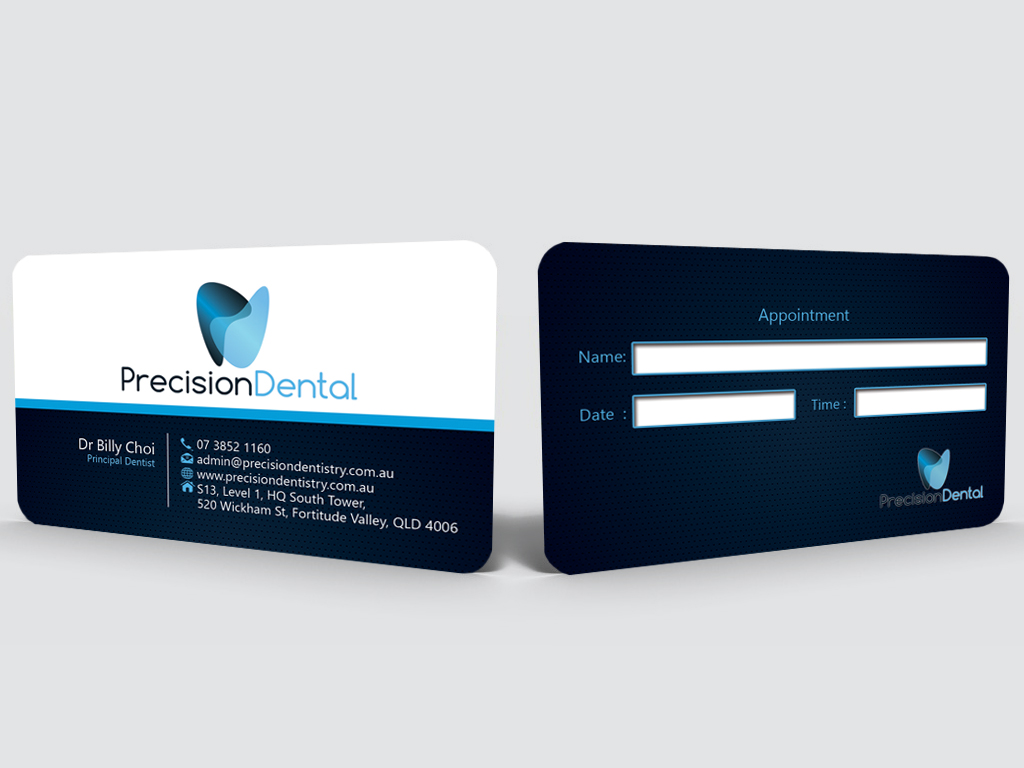 Diseño de Tarjeta de Presentación por Hardcore Design para Precision Dental | Diseño #4357293