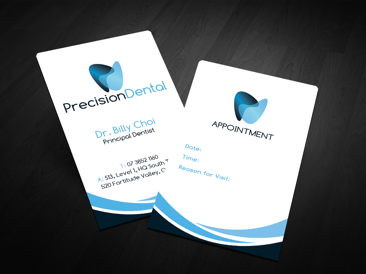 Diseño de Tarjeta de Presentación por Sarah Haroon para Precision Dental | Diseño #4329757