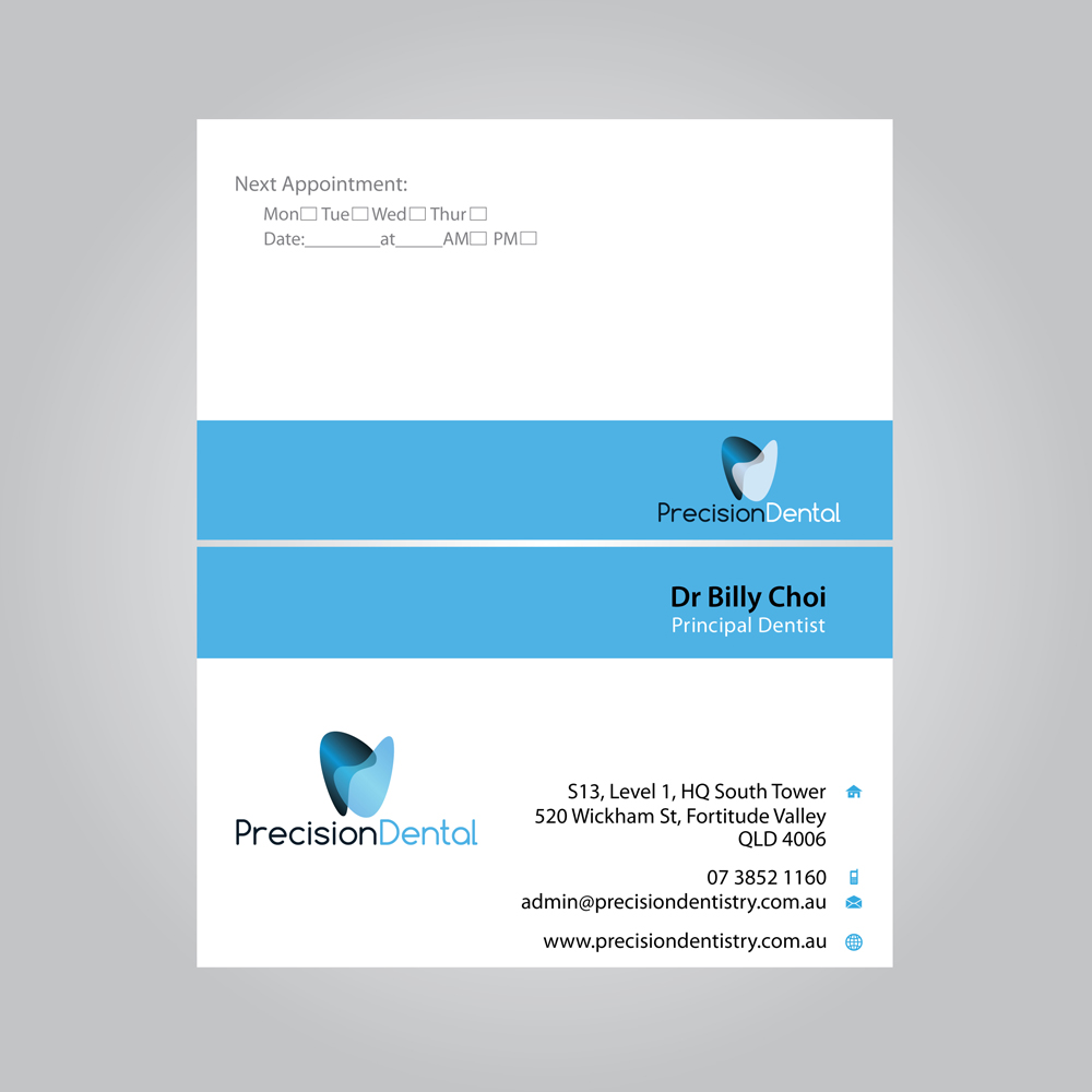 Diseño de Tarjeta de Presentación por MTu para Precision Dental | Diseño #4363812