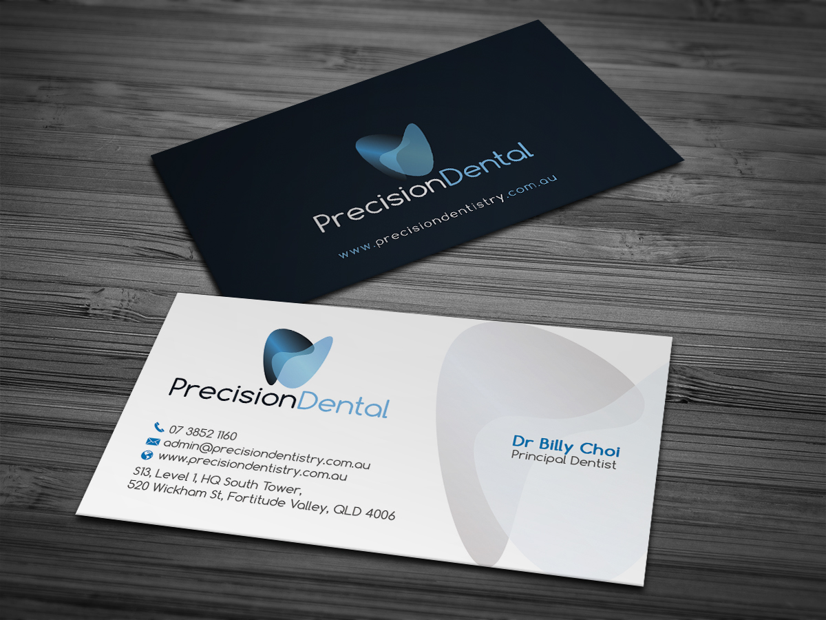 Business Card Design by deucesofhearts for Precision Dental | Design #4343507