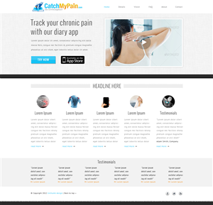 Product page for a pain diary needs an impressive Wordpress Design | Wordpress Design by tinthumb
