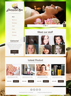 Wordpress Design by TheCodeWire for Elemental Spa | Design: #4376567