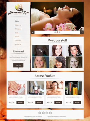Wordpress Design by TheCodeWire for Elemental Spa | Design: #4376572