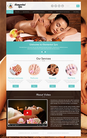 Wordpress Design by web deskers for Elemental Spa | Design #4389120
