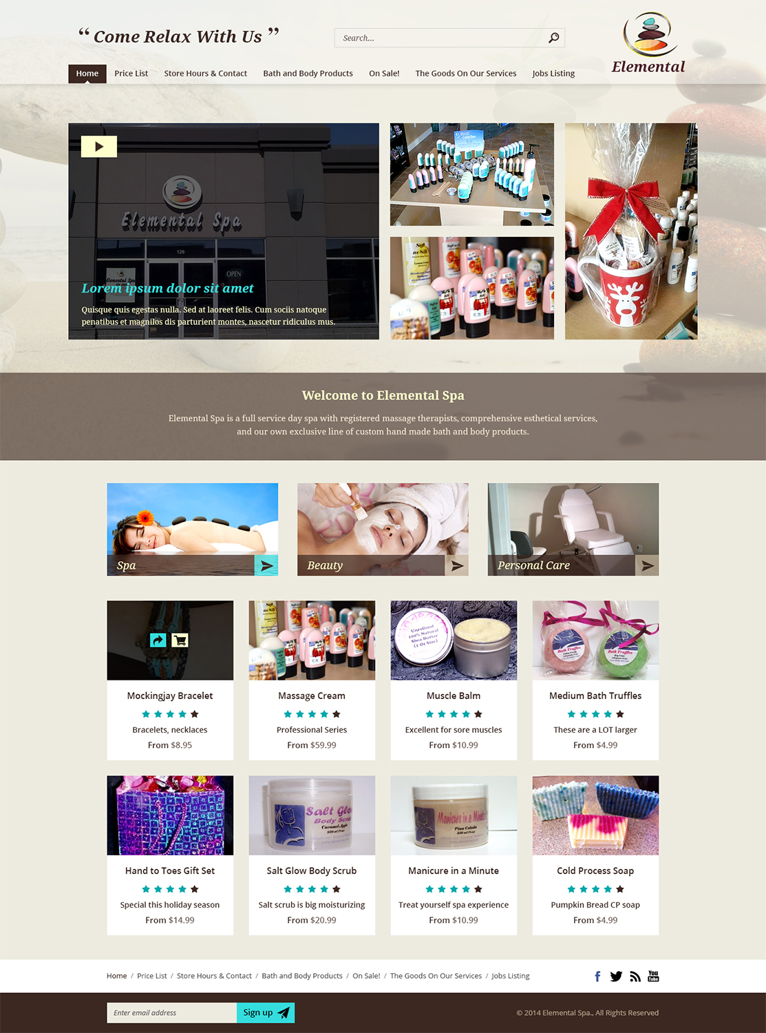 Diseño Wordpress por Creative Usha para Elemental Spa | Diseño #4390437