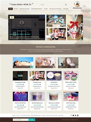 Wordpress Design by Creative Usha for Elemental Spa | Design #4390437