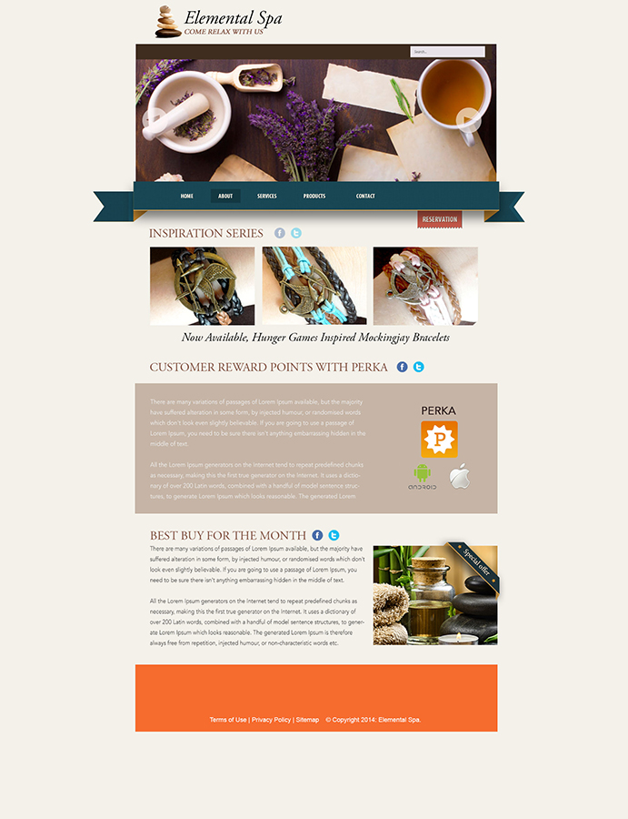 Wordpress Design by connexis for Elemental Spa | Design #4392801