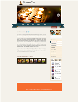 Wordpress Design by connexis for Elemental Spa | Design: #4392806