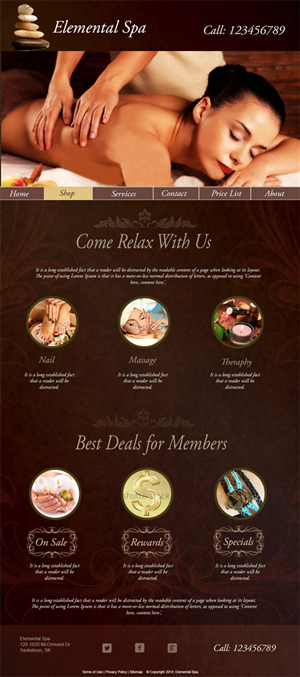 Wordpress Design by connexis for Elemental Spa | Design: #4405348