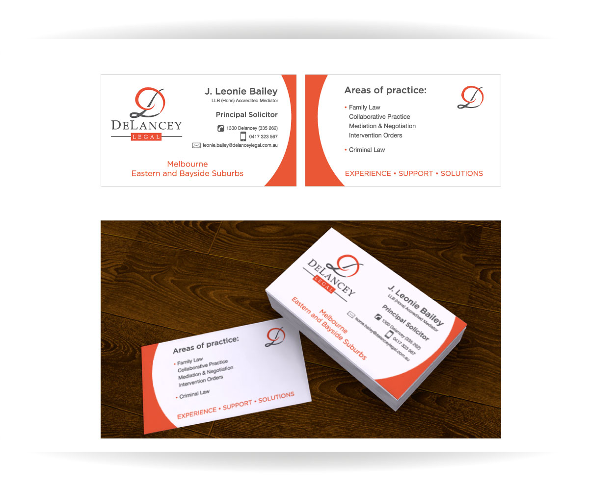 Design de Carte de Visite par Ironmike pour DeLancey Legal | Design #4378696