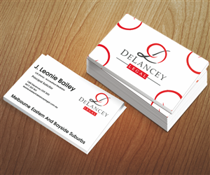 Diseño de Tarjeta de Presentación por shadowfoxx para DeLancey Legal | Diseño: #4350011