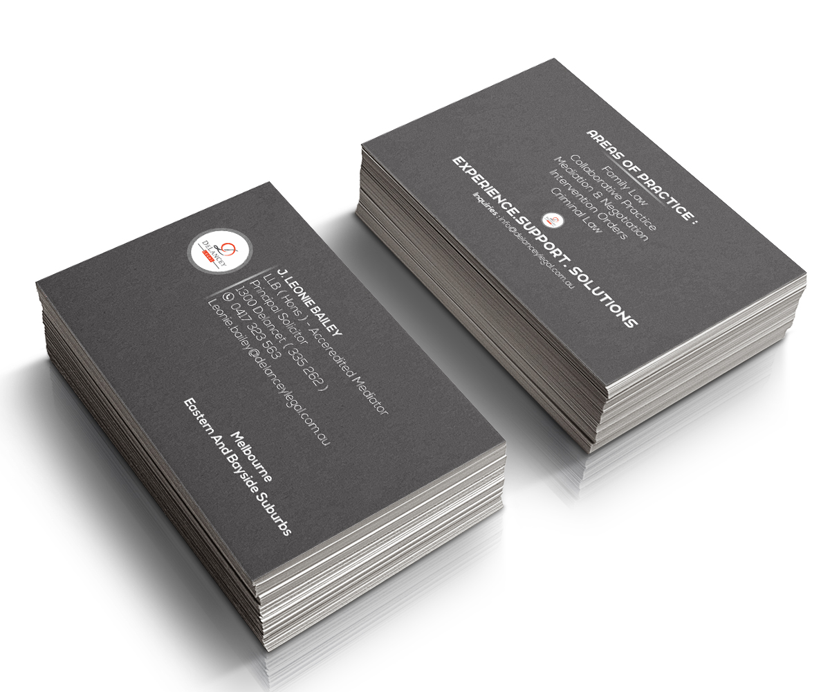 Diseño de Tarjeta de Presentación por yani hidayat para DeLancey Legal | Diseño #4347283