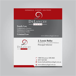 Diseño de Tarjeta de Presentación por MTu para DeLancey Legal | Diseño: #4350462