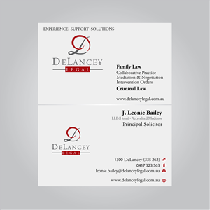 Diseño de Tarjeta de Presentación por MTu para DeLancey Legal | Diseño: #4374749