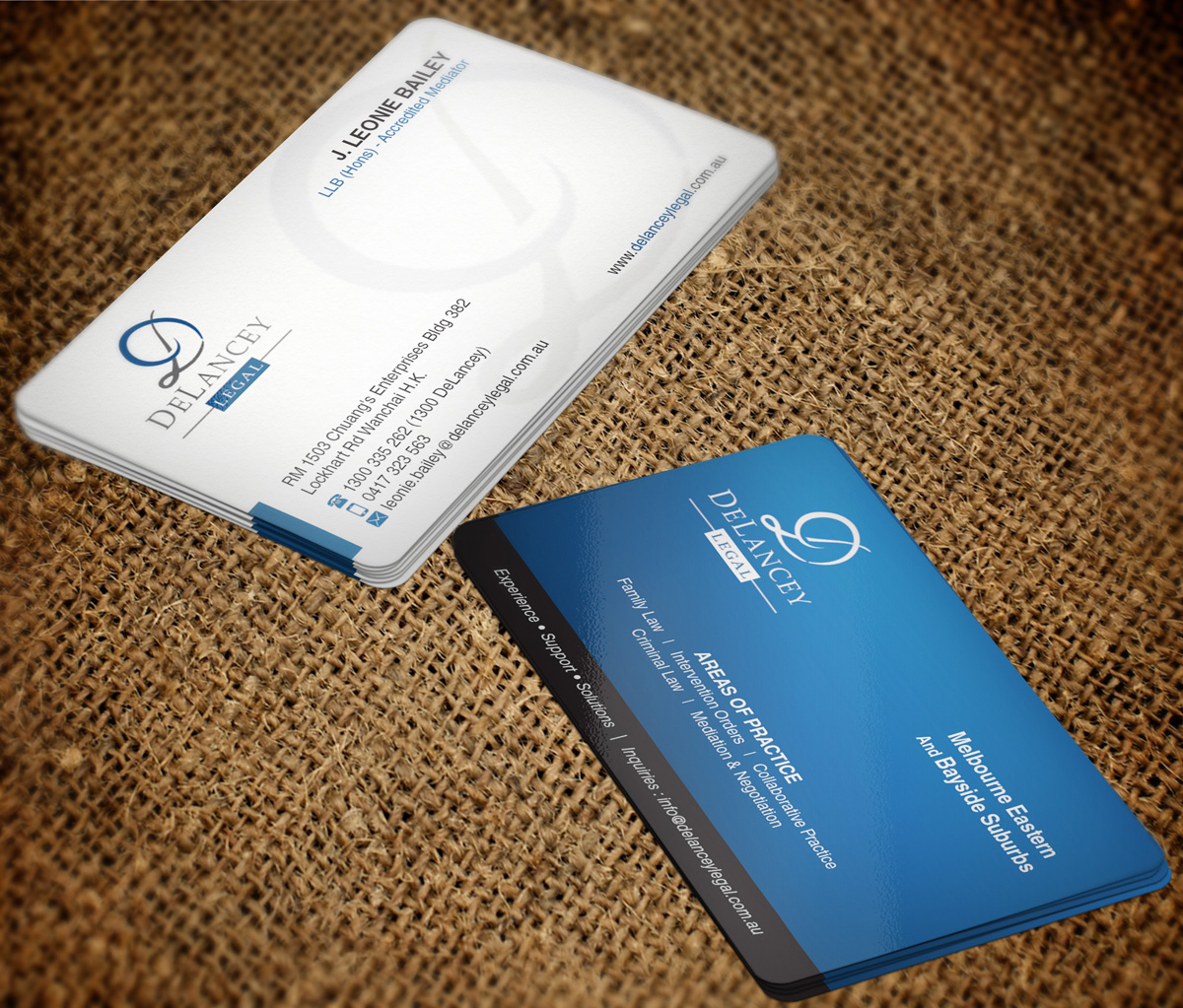Design de Carte de Visite par WebixBD pour DeLancey Legal | Design #4366977