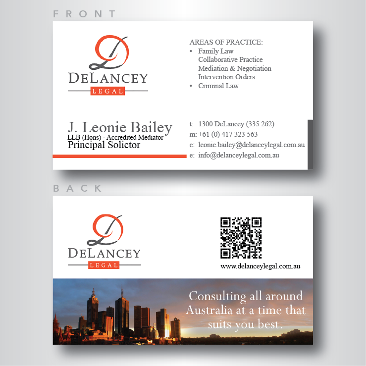 Diseño de Tarjeta de Presentación por dotnot para DeLancey Legal | Diseño #4330530