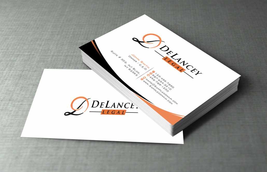 Diseño de Tarjeta de Presentación por szabist para DeLancey Legal | Diseño #4331764