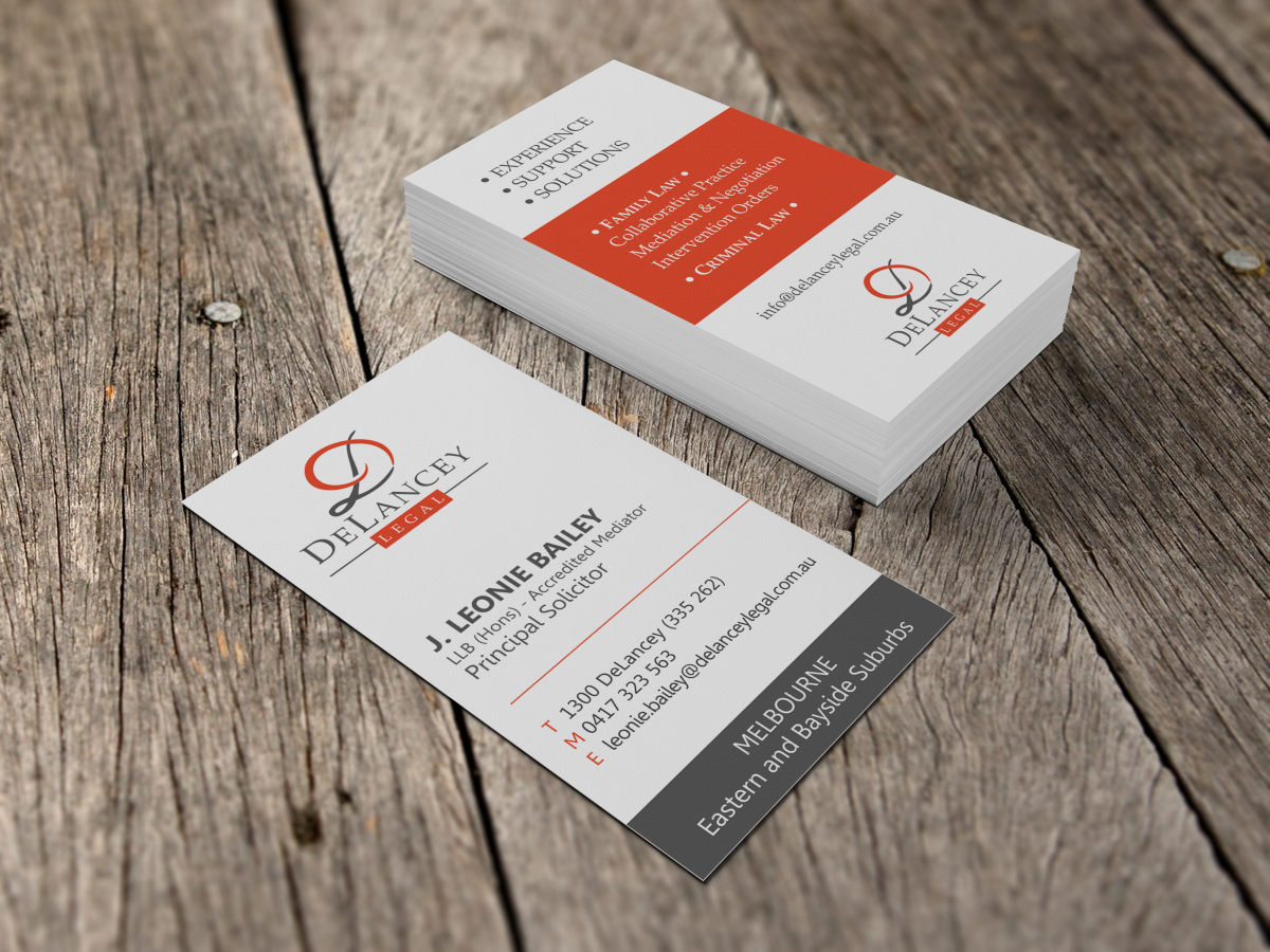 Design de Carte de Visite par HYPdesign pour DeLancey Legal | Design #4339813