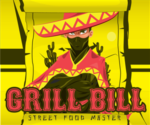 Grill bill: street food master | Design de Mascotte par ReDoDesigns