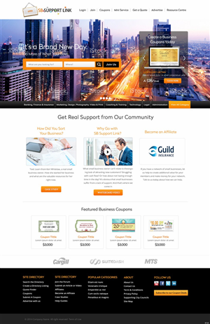 Web Design par pb pour Small Business Support Link | Design : #4388640