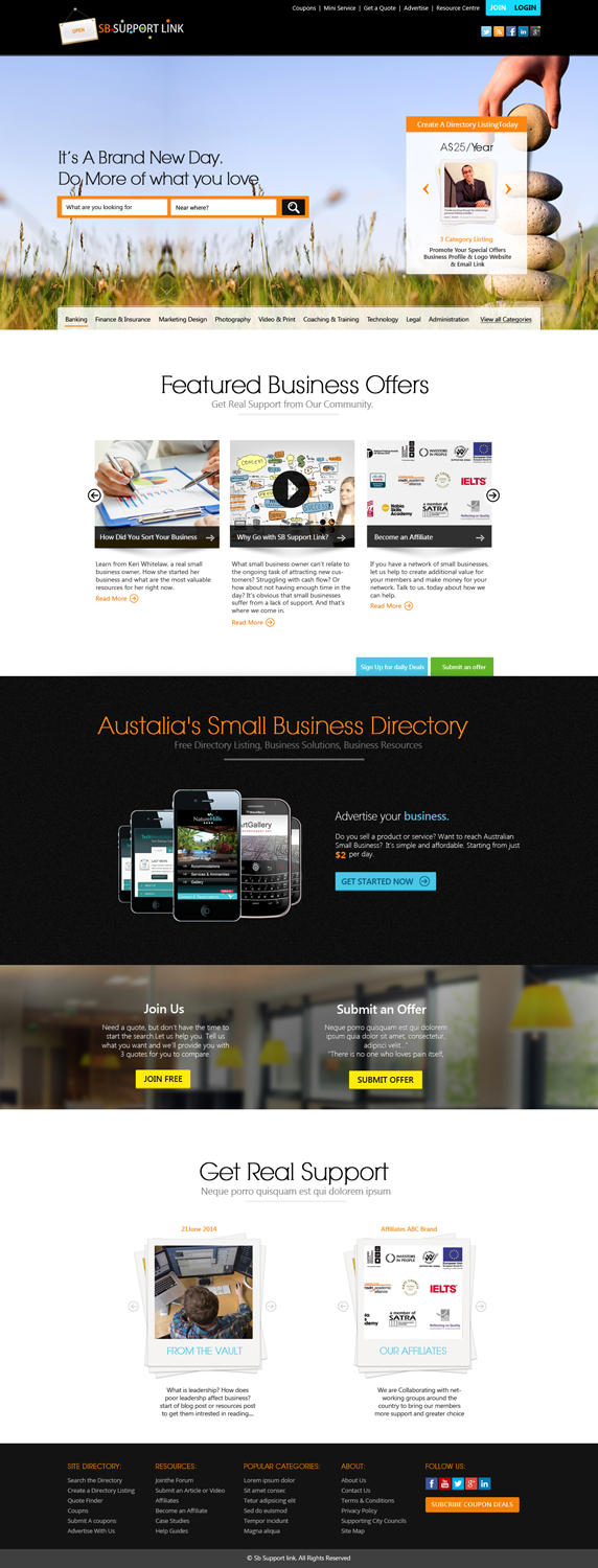 Web Design by OM for Small Business Support Link | Design #4377605