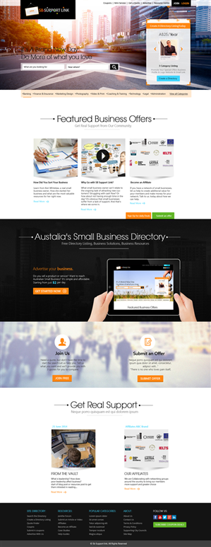 Web Design par OM pour Small Business Support Link | Design : #4377609