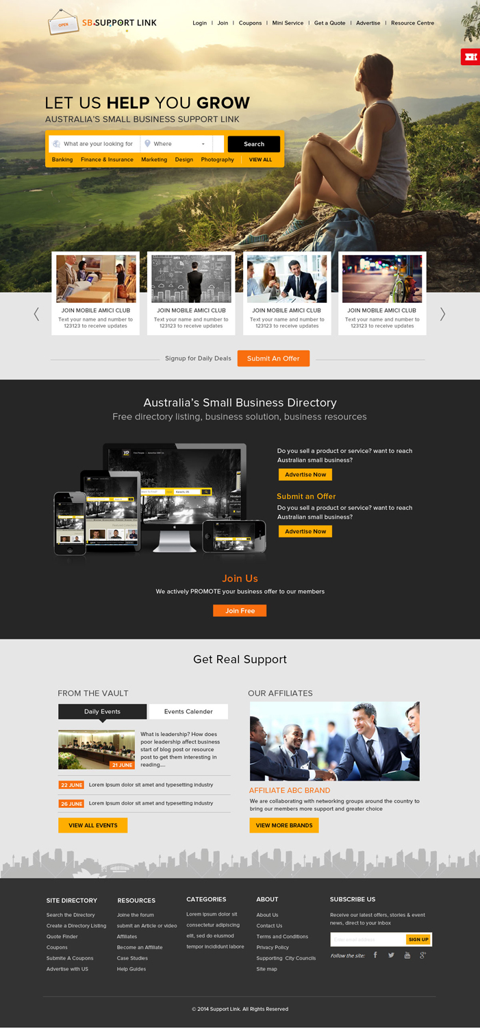 Web Design par OM pour Small Business Support Link | Design #4377614