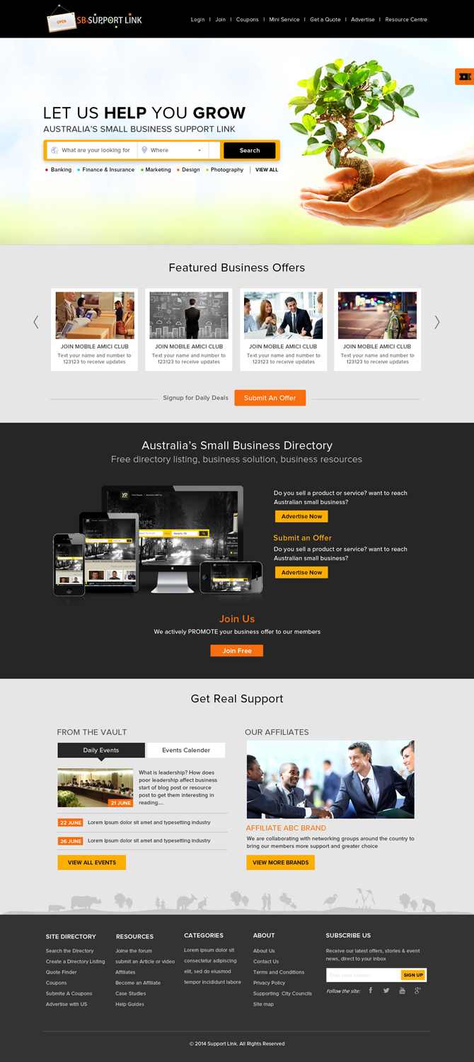 Web Design by OM for Small Business Support Link | Design #4377619