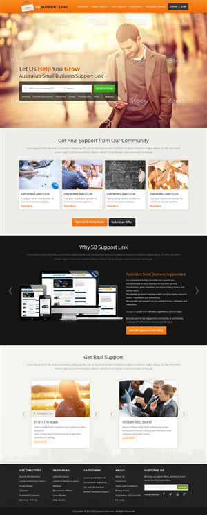 Web Design par OM pour Small Business Support Link | Design : #4384236