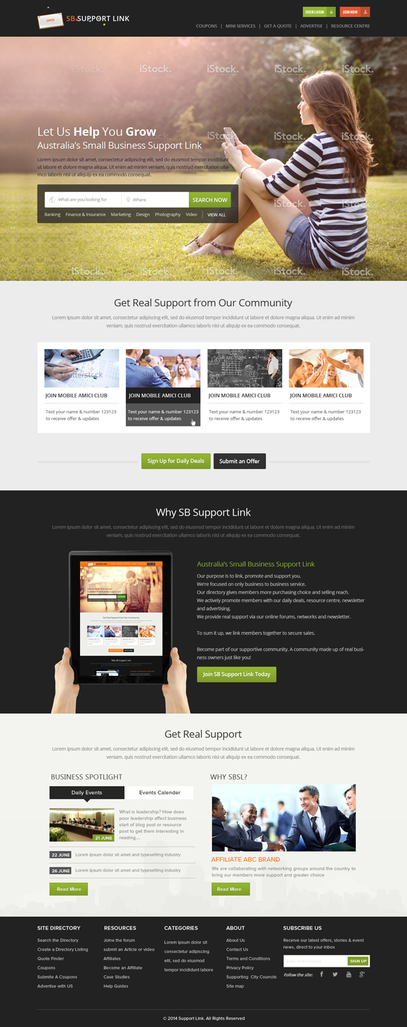 Web Design par OM pour Small Business Support Link | Design #4384240