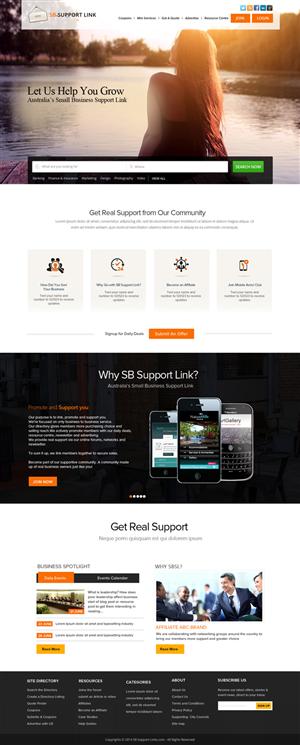 Web Design par OM pour Small Business Support Link | Design : #4384241