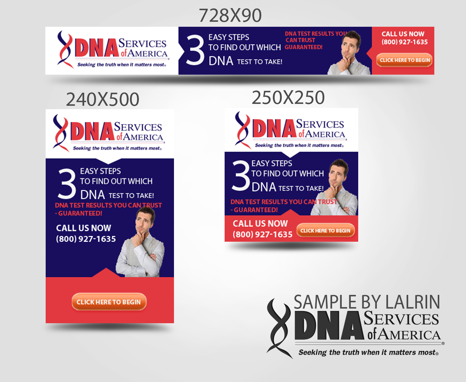 Banner Ad Design by Xyper_Design for DNA Services of America | Design #4340298