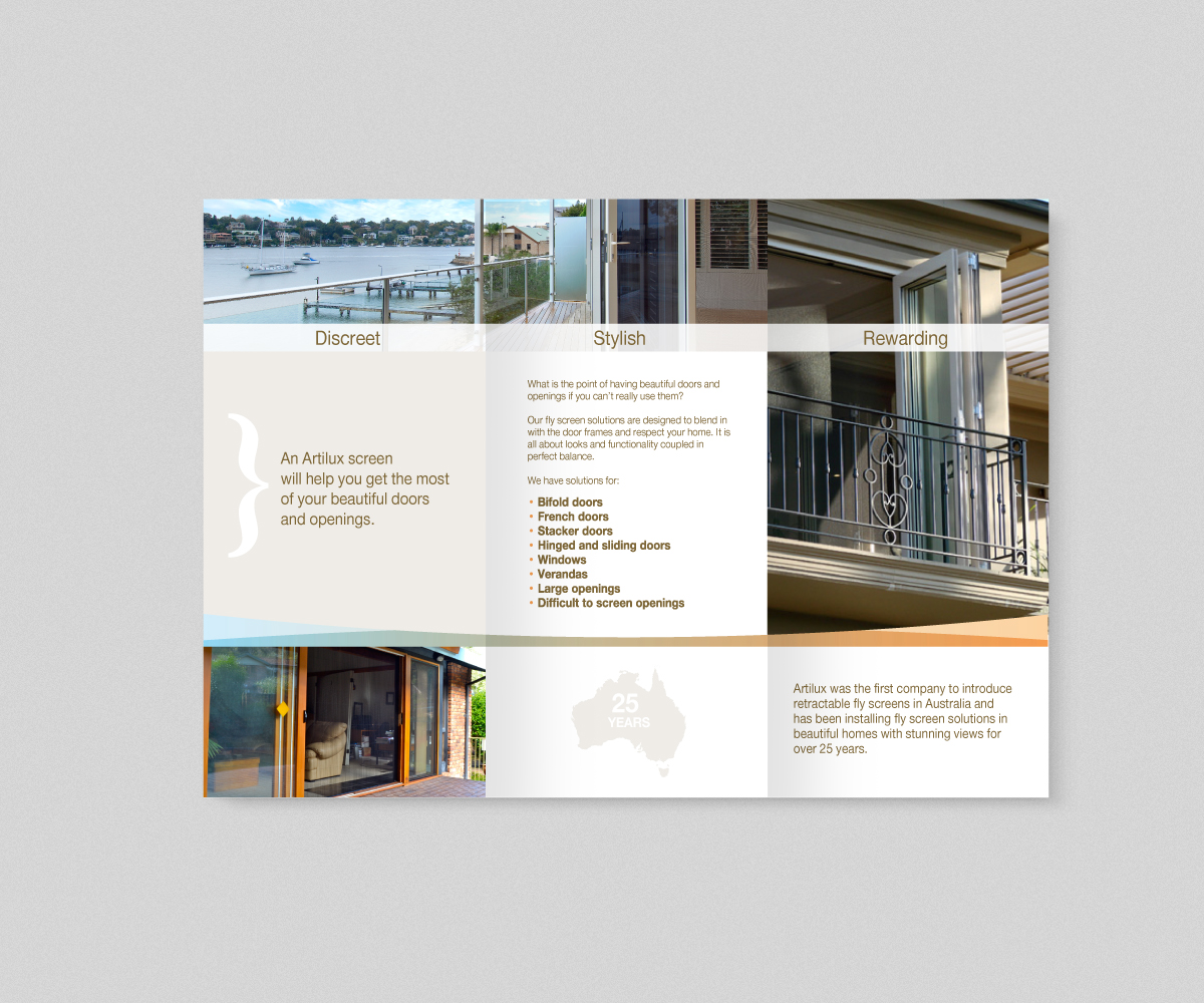 Diseño de Brochure por  maria.design para Artilux Australia | Diseño #4344052