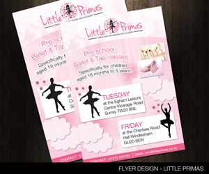 little primas pre school dance classes | Design de Flyer par CG PRITAM