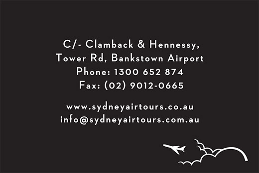 Business Card Design by cashton107 for Sydney Air Tours | Design #4339287