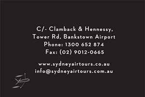Business Card Design by cashton107 for Sydney Air Tours | Design: #4339290