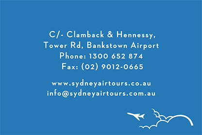 Business Card Design by cashton107 for Sydney Air Tours | Design #4344228