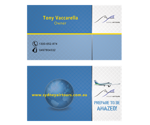 Business Card Design by nguoivietsangnha for Sydney Air Tours | Design #4341858