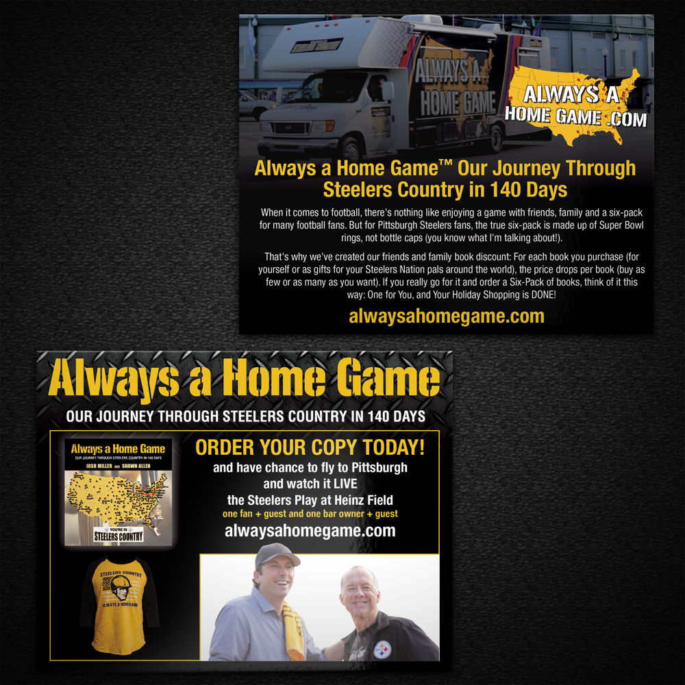 Postcard Design by Mon01 for Always a Home Game, LLC | Design #4344389