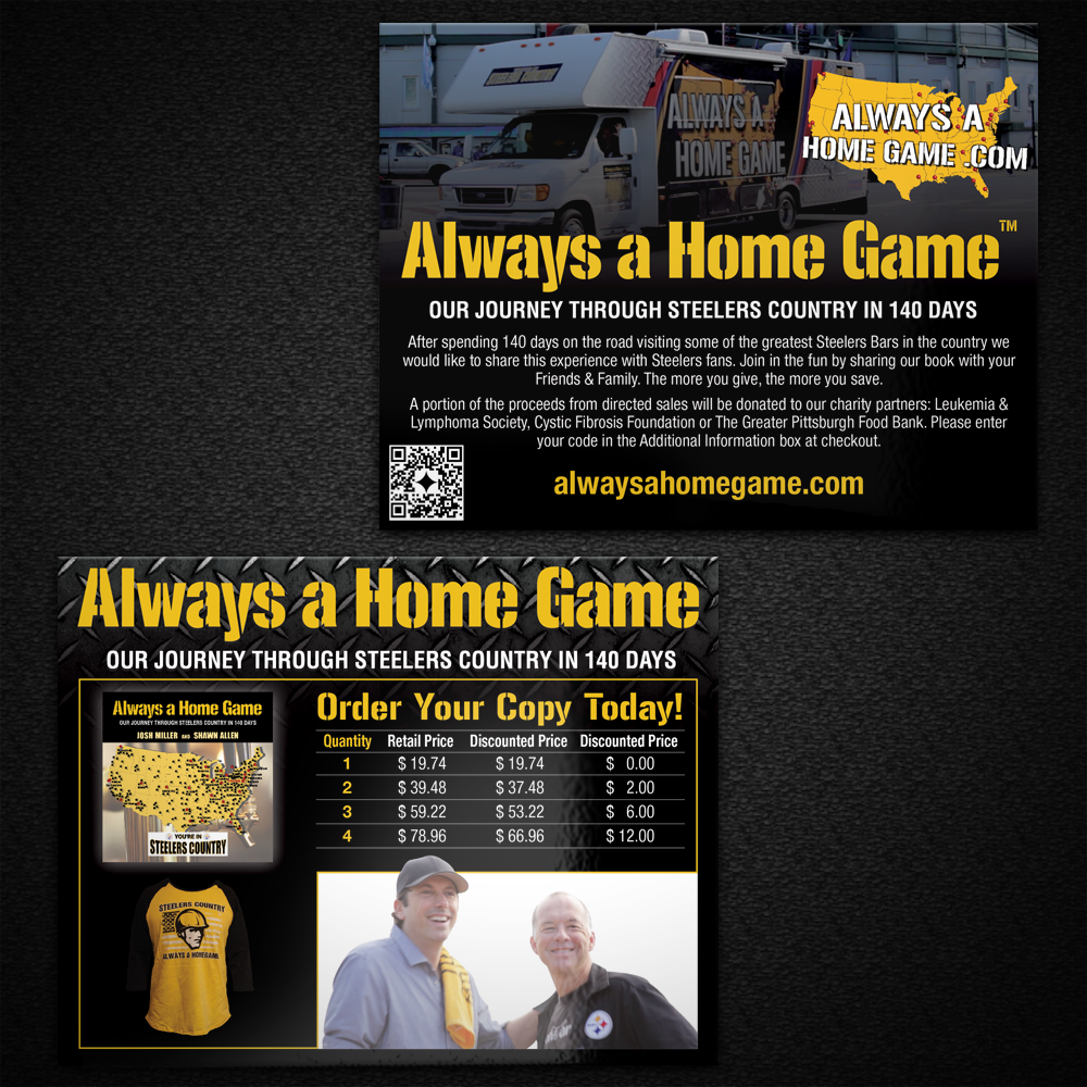 Postcard Design by Mon01 for Always a Home Game, LLC | Design #4363164