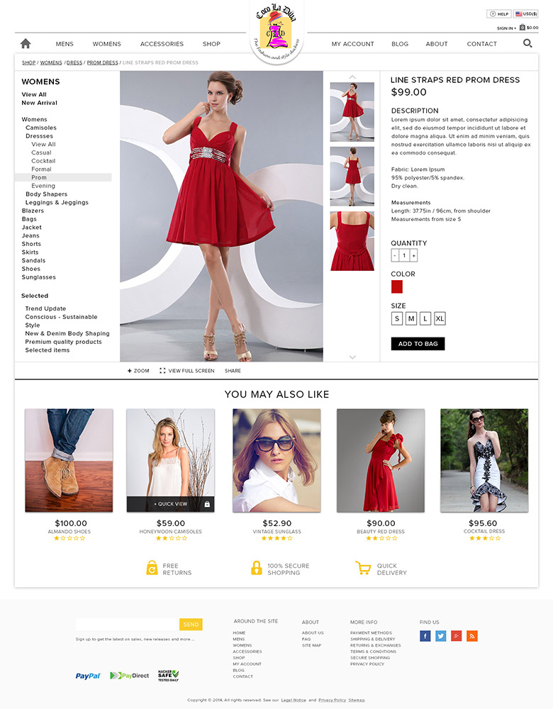 Web Design by Jan Mutakin for COCO LA DIVA | Design #4453236