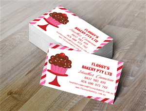Business Card Design by Ather for FLOSSY''S BAKERY PTY LTD | Design #4355420