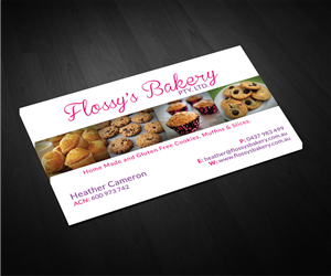 Business Card Design by Sarah Haroon for FLOSSY''S BAKERY PTY LTD | Design: #4338605