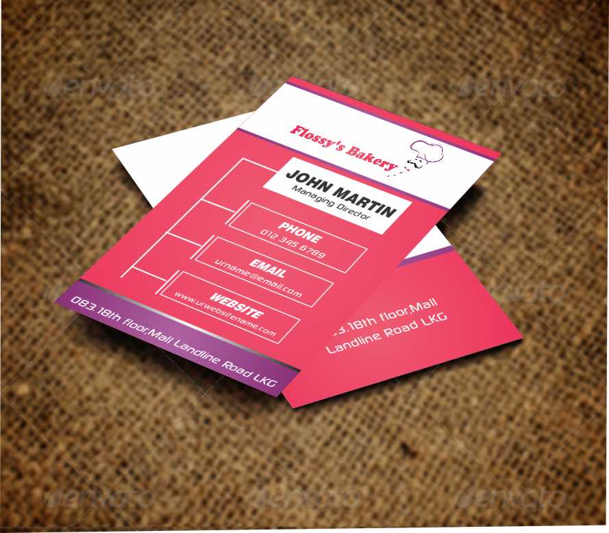 Business Card Design by AwsomeD for FLOSSY''S BAKERY PTY LTD | Design #4344582