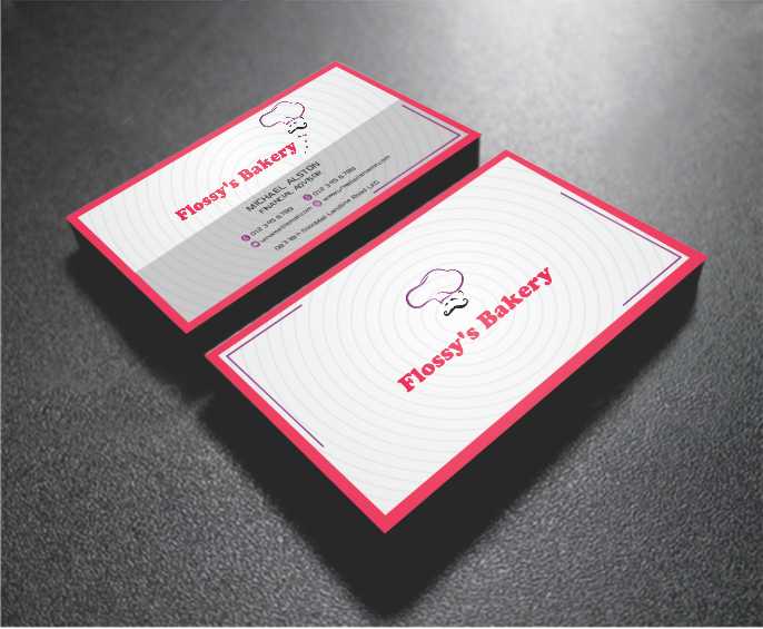 Business Card Design by AwsomeD for FLOSSY''S BAKERY PTY LTD | Design #4344594