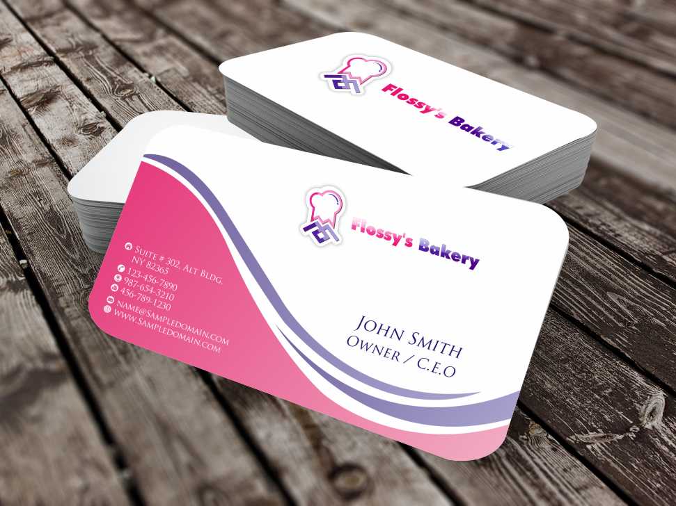 Business Card Design by szabist for FLOSSY''S BAKERY PTY LTD | Design #4345313
