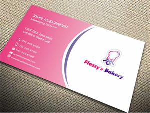 Business Card Design by szabist for FLOSSY''S BAKERY PTY LTD | Design: #4345317